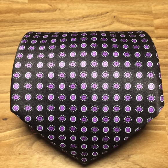 Sold! Current Luxury Brioni Purple Microdot Tie - Picture 5 of 8
